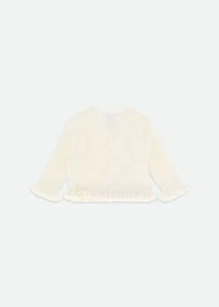 Tyler Baby Ribbed Cardigan Vanilla -Angels-Face Shop Tyler Baby Cardigan Vanilla Back