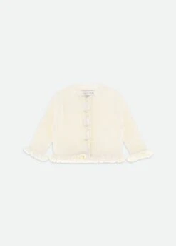 Tyler Baby Ribbed Cardigan Vanilla