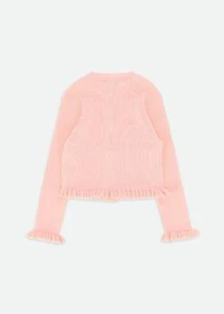 Tyler Ribbed Cardigan Peach 7 Tyler Ribbed Cardigan Peach -Angels-Face Shop Tyler Cardigan Peach Back