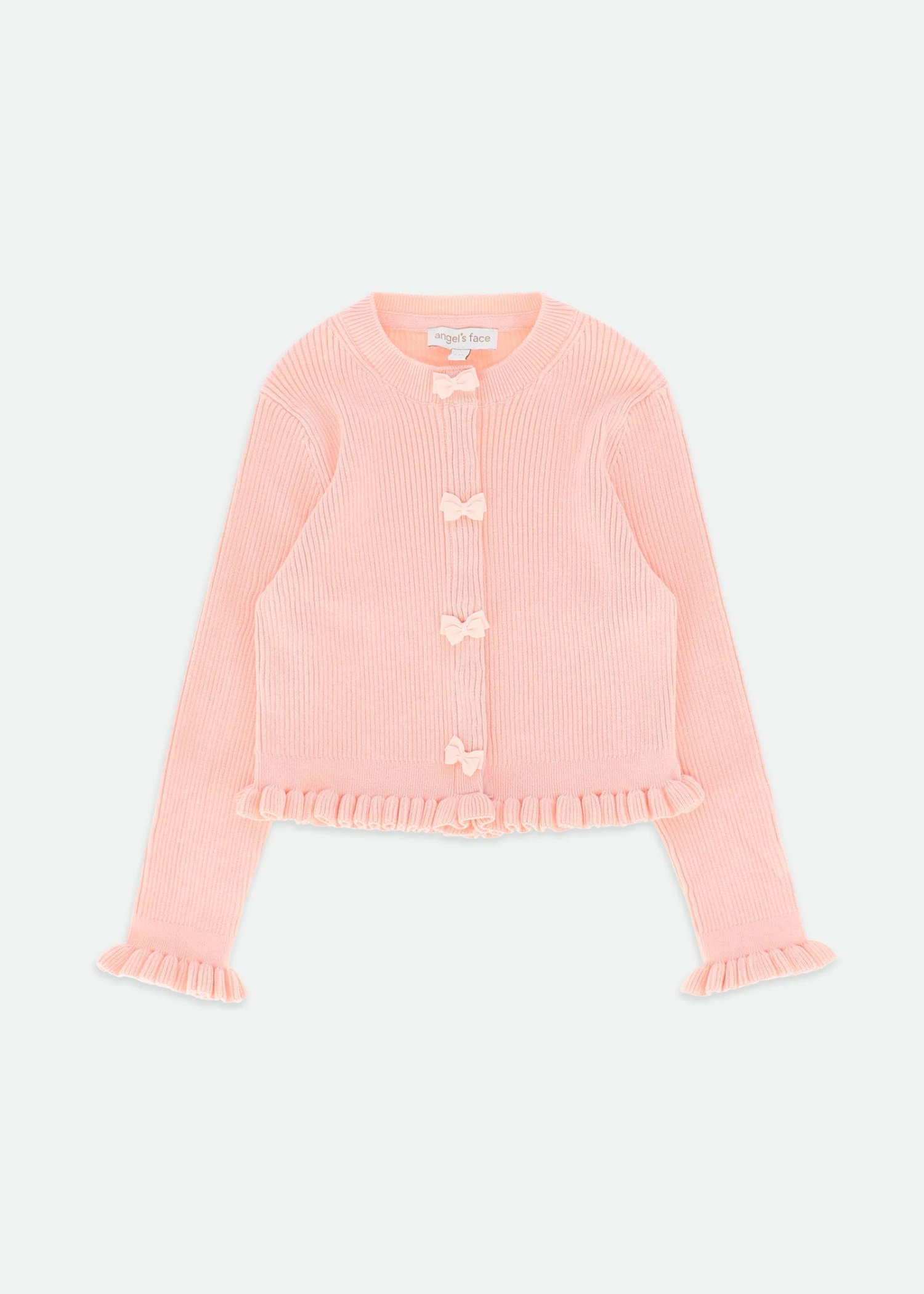 Tyler Ribbed Cardigan Peach 1 Tyler Ribbed Cardigan Peach