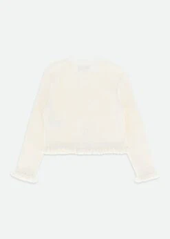 Tyler Ribbed Cardigan Vanilla -Angels-Face Shop Tyler Cardigan Vanilla Back