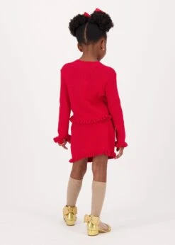 Tyler Ribbed Cardigan Red -Angels-Face Shop Tyler Cardigan Red Lifestyle 3