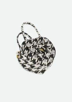 Valerie Houndstooth Jacquard Bag Black -Angels-Face Shop Valerie Bag Black Front