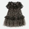 Victoria Tulle Leopard Dress Black