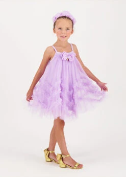 Zigzag Tulle Dress Lilac -Angels-Face Shop Zigzag Dress Lilac Lifestyle 2