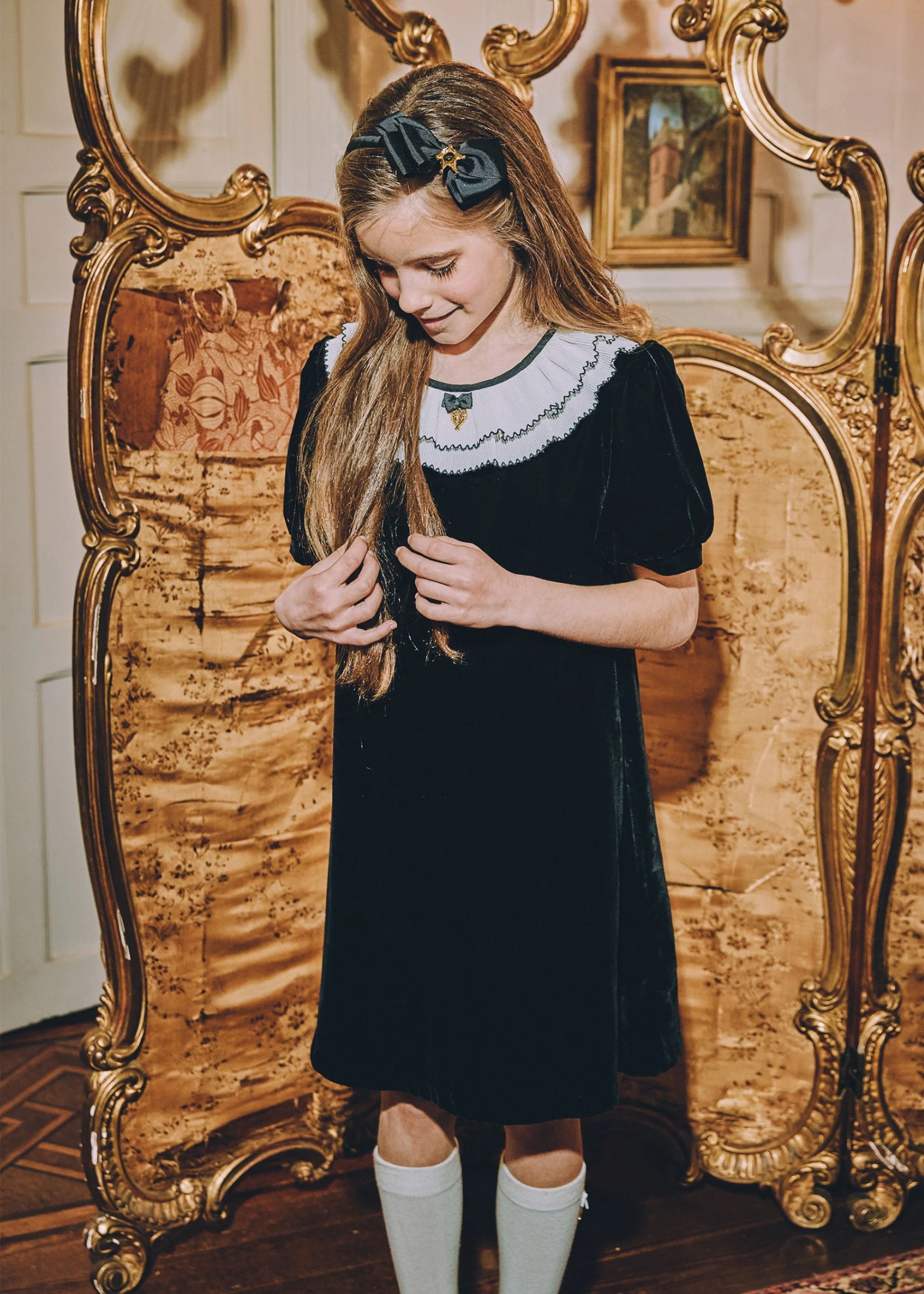 Oprah Velvet Dress Black 2 Oprah Velvet Dress Black - Image 2